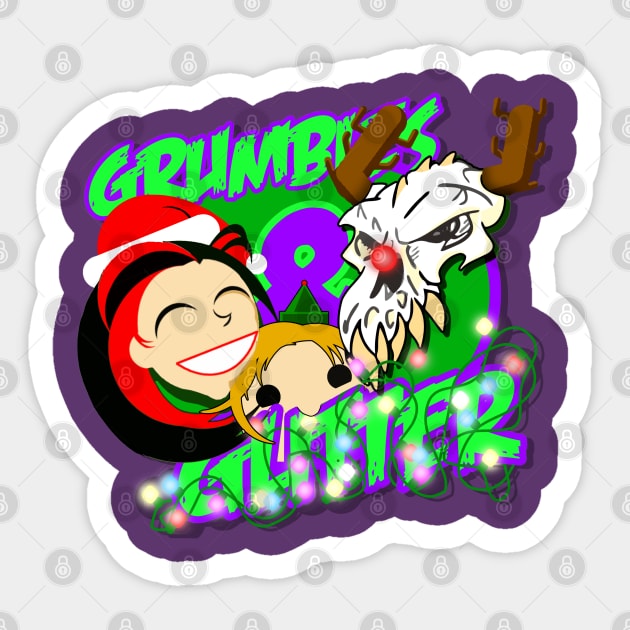 Grumbles & Glitter Christmas Sticker by crowjandesigns